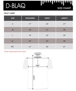 DBlaq Polo Size Chart