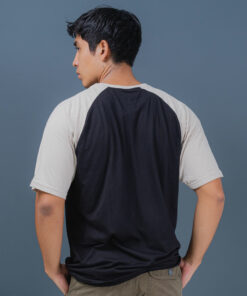 Dblaq Black and Beige Raglan T-Shirt