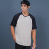 Dblaq Black and Beige Raglan T-Shirt