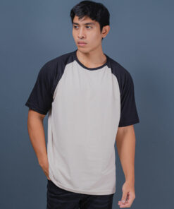 Dblaq Black and Beige Raglan T-Shirt