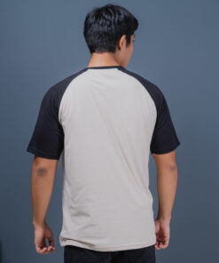 Dblaq Black and Beige Raglan T-Shirt