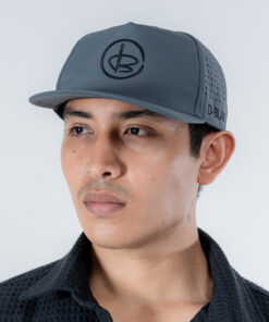 Laser Cut  Mesh Five Panel Snapback Grey