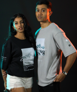 D-Blaq Mountain Majesty Oversized T-Shirt Black & Grey 3