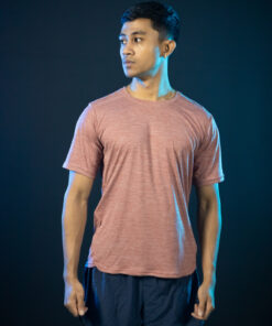 D-blaq Quick Dry Sleek Trainer T-Shirt in Brick Red