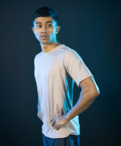 D-blaq Quick Dry Textured Trainer T-Shirt in Beige