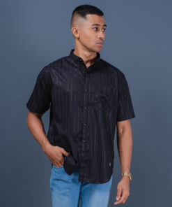 Dblaq Blue Striped Short Sleeve Shirt