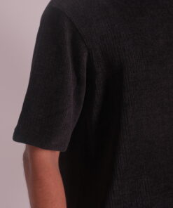Ribbed Velvet Oversized T-Shirt
